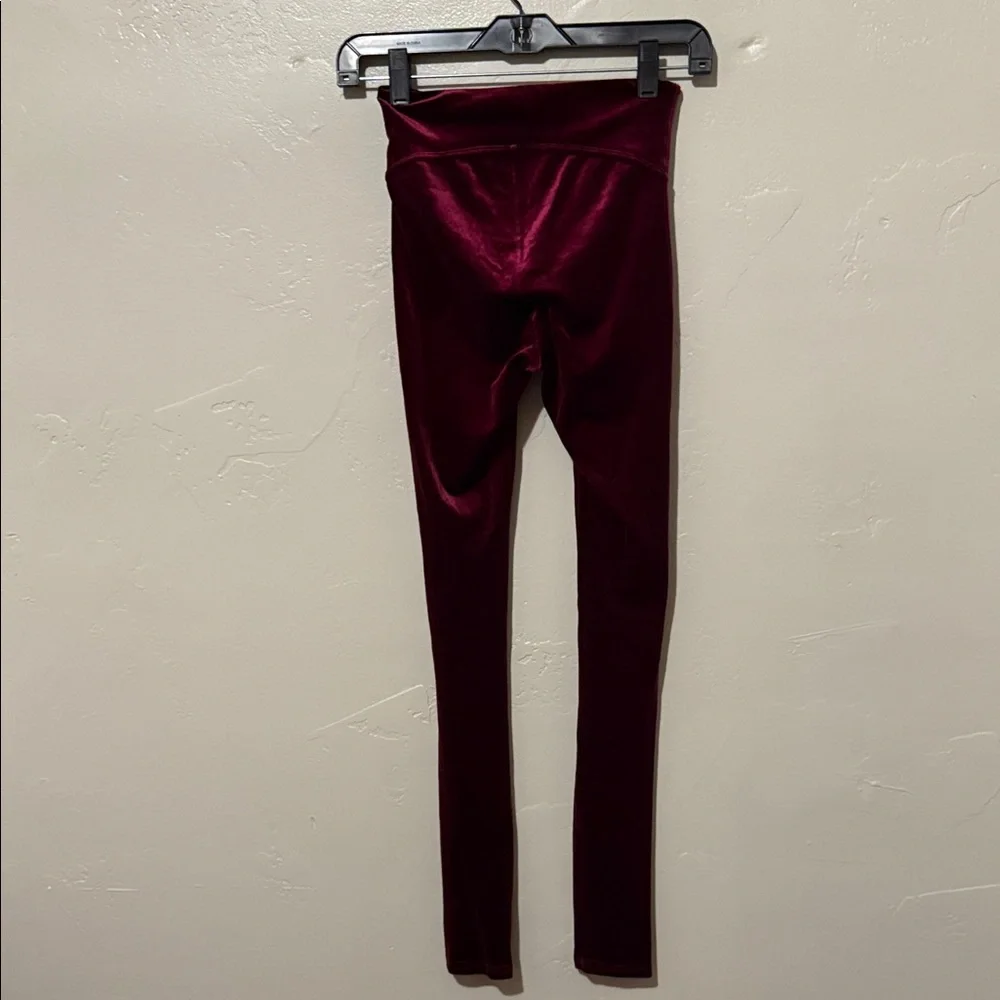 SPANX Burgundy Velvet Leggings XSmall - Picture 7 of 8